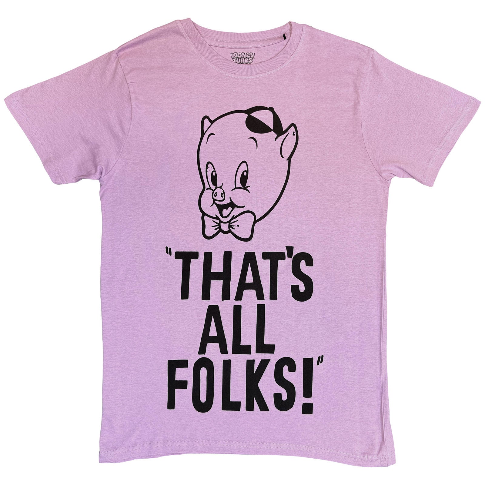 Looney Tunes Unisex T-Shirt: That's All Folks (Purple)