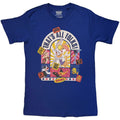 Looney Tunes Unisex T-Shirt: That's All Folks Cartoon Stamps (Navy Blue)