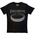 Lord of the Rings Unisex T-Shirt: Greyscale Ring (Black)