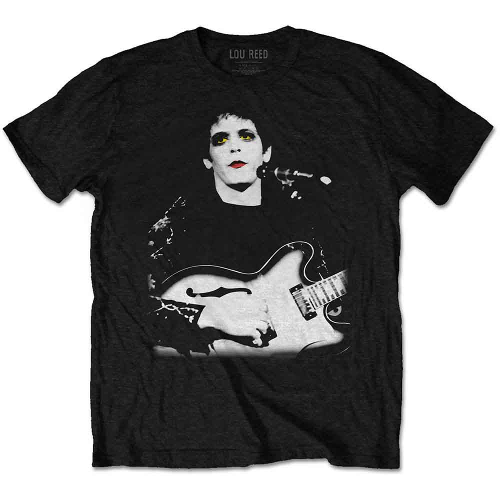 Lou Reed Unisex T-Shirt: Bleached Photo (Black)
