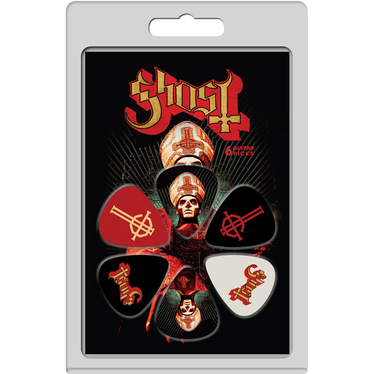 Ghost  Plectrum Pack: Logos Covers 6-Pack (Multicolour)