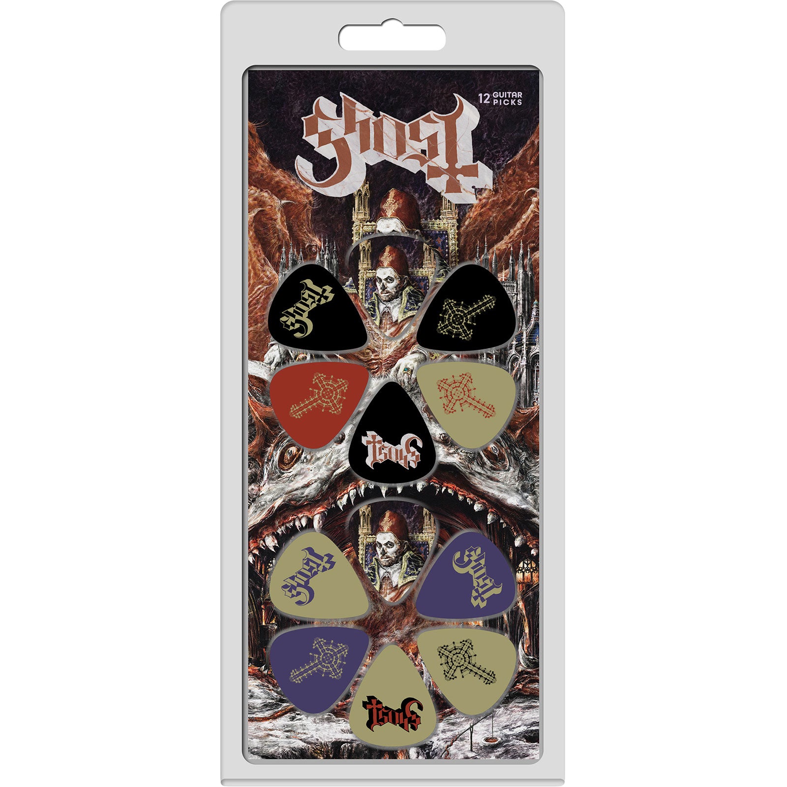Ghost  Plectrum Pack: Logos 12-Pack (Multicolour)