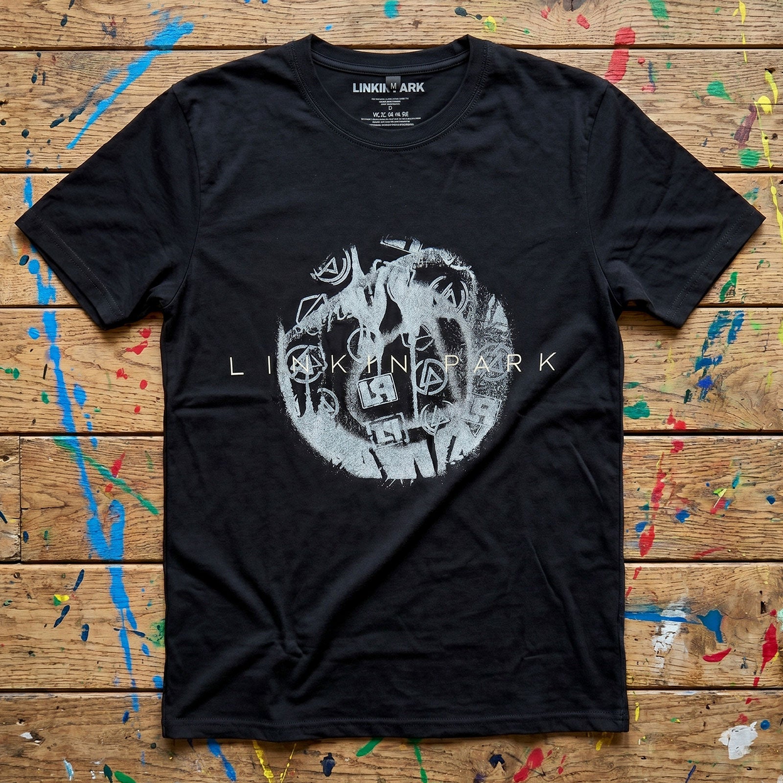Linkin Park Unisex Premium Carbon T-Shirt: Logo Blur (Black)