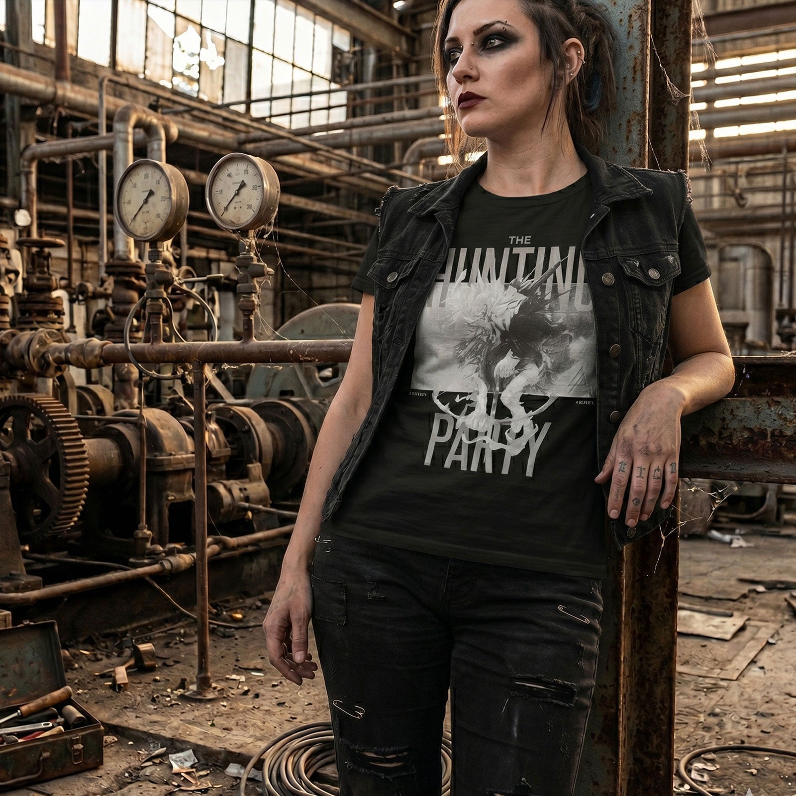 Linkin Park Unisex Premium Carbon T-Shirt: Hunting Party (Black)
