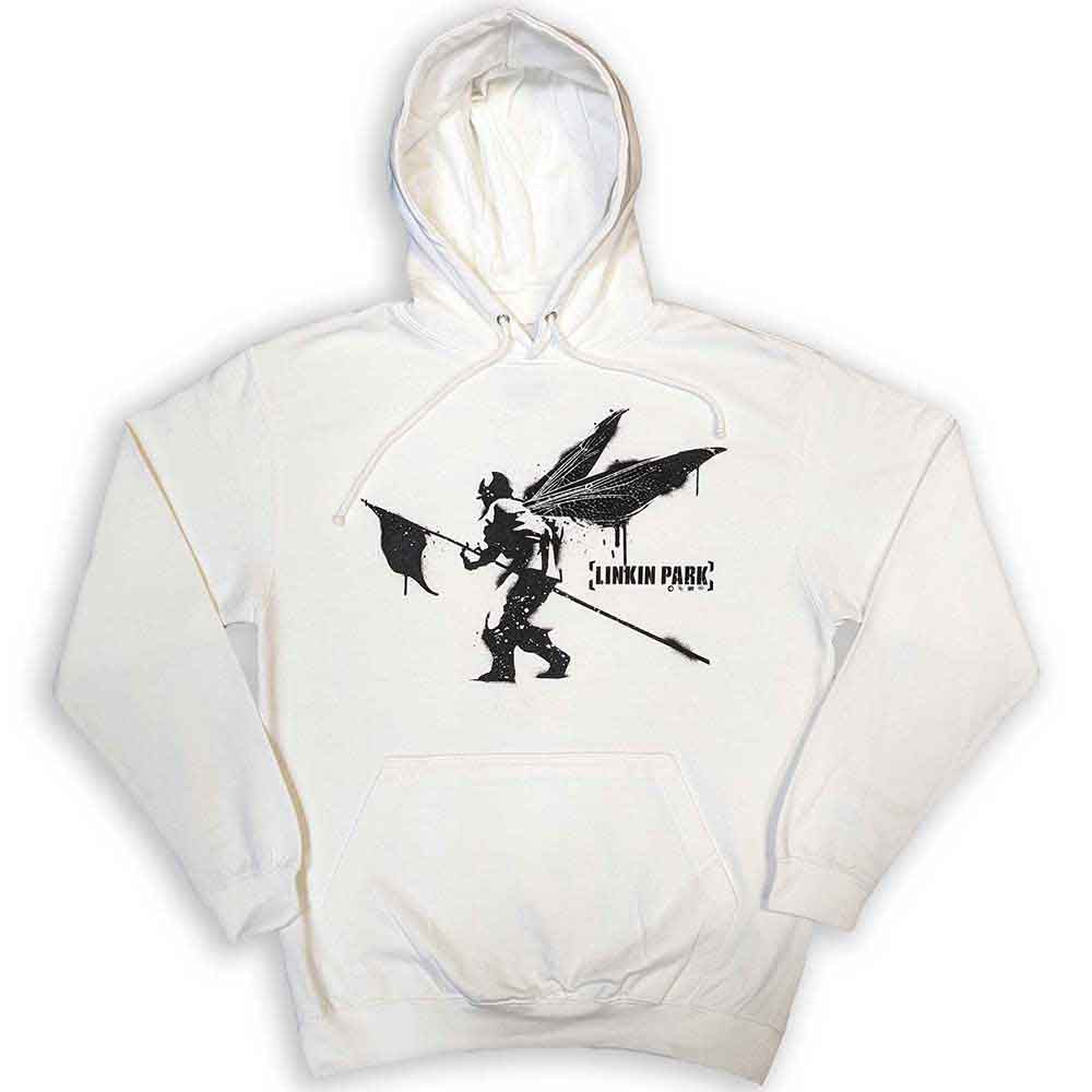 Linkin Park Unisex Pullover Hoodie: Street Soldier (White)