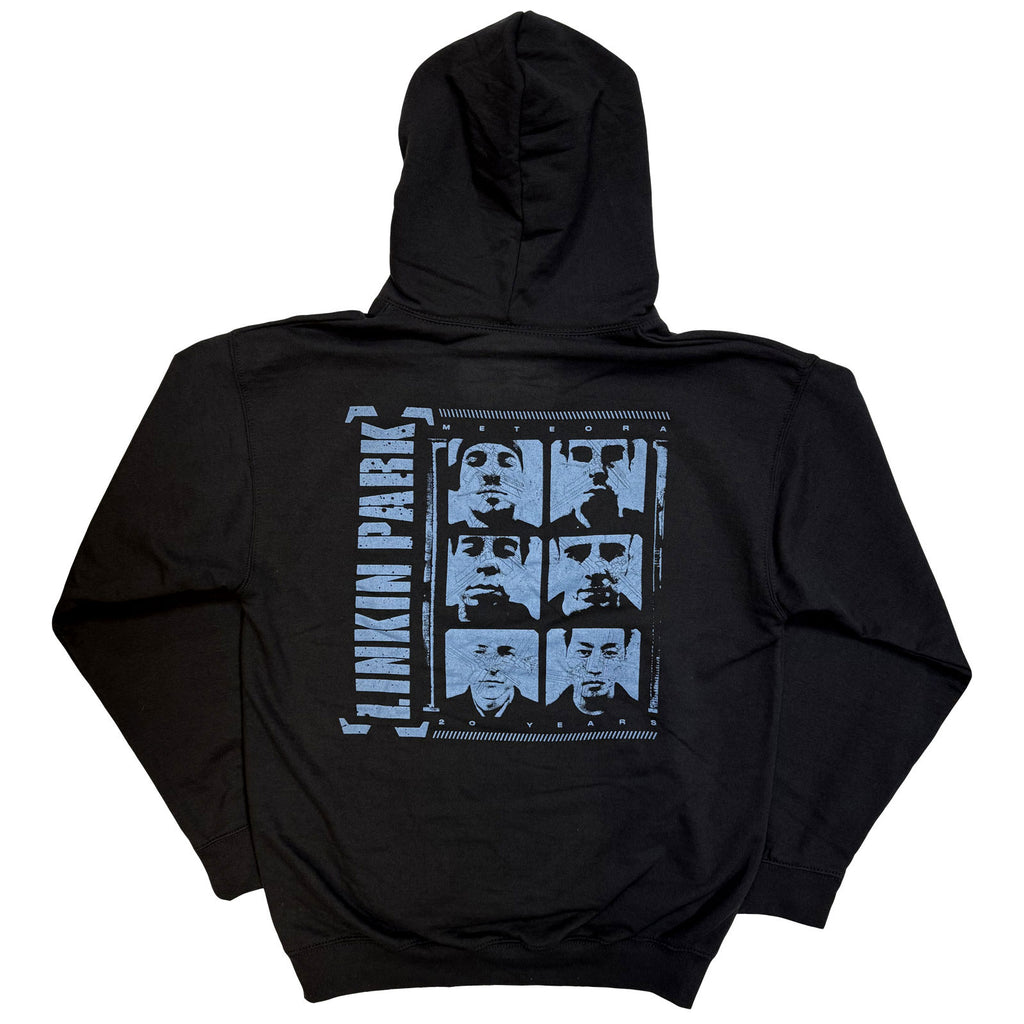 Linkin Park Unisex Pullover Hoodie: Meteora Portraits (Black) (Back Print)