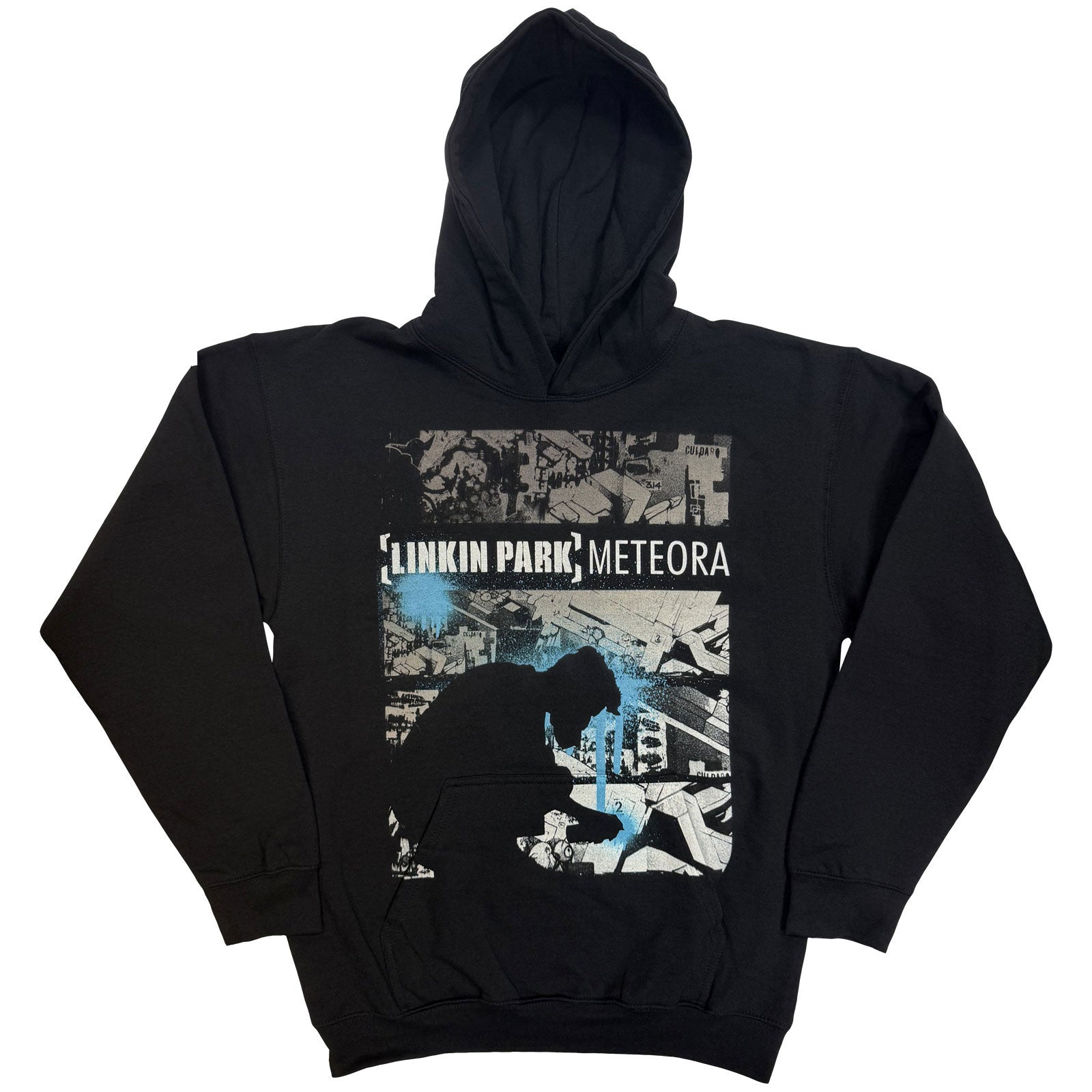 Linkin Park Unisex Pullover Hoodie: Meteora Drip Collage (Black)