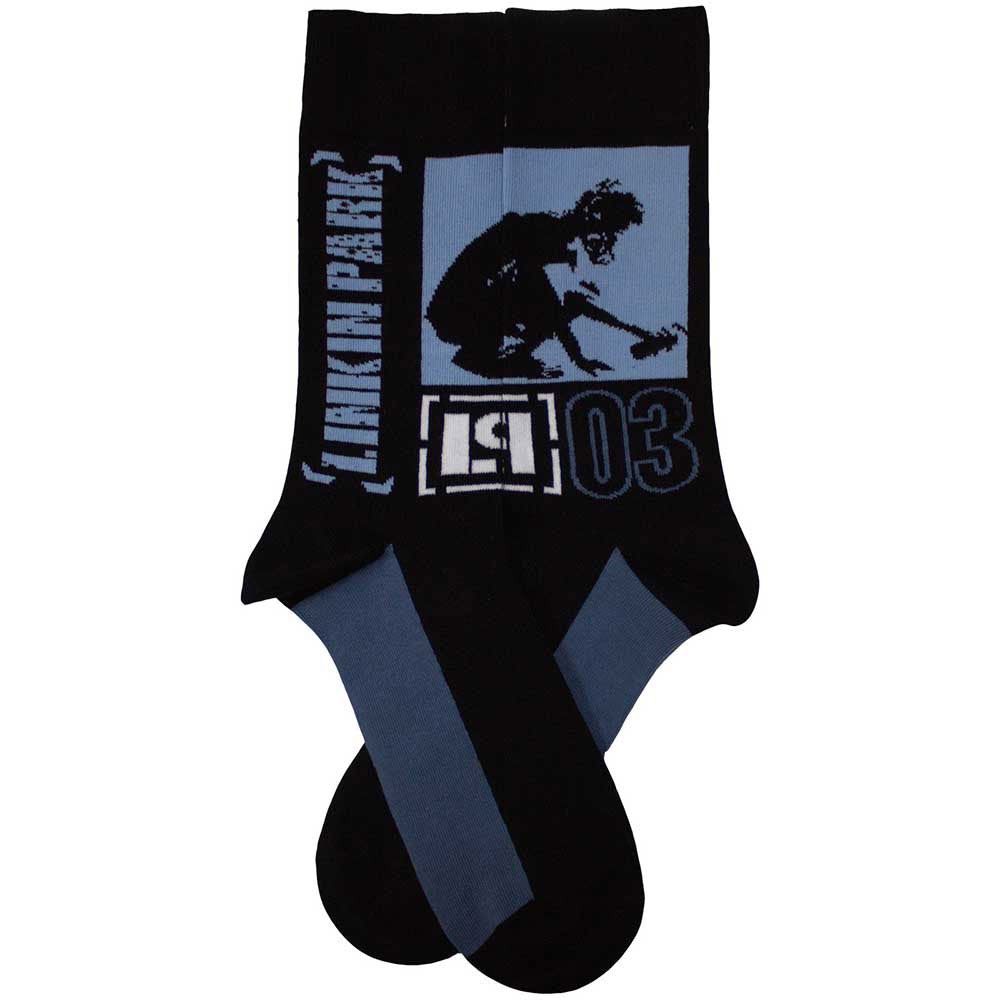 Linkin Park Unisex Ankle Socks: Crouching (Black) (UK Size 4 - 7)