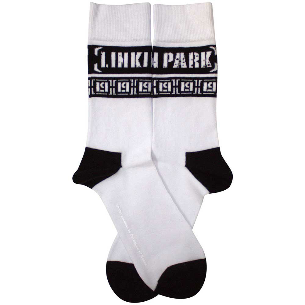 Linkin Park Unisex Ankle Socks: LP Repeat (White) (UK Size 4 - 7)