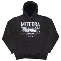 Linkin Park Unisex Stone Wash Pullover Hoodie: Meteora Wall Art (Charcoal Grey) (Wash Collection)