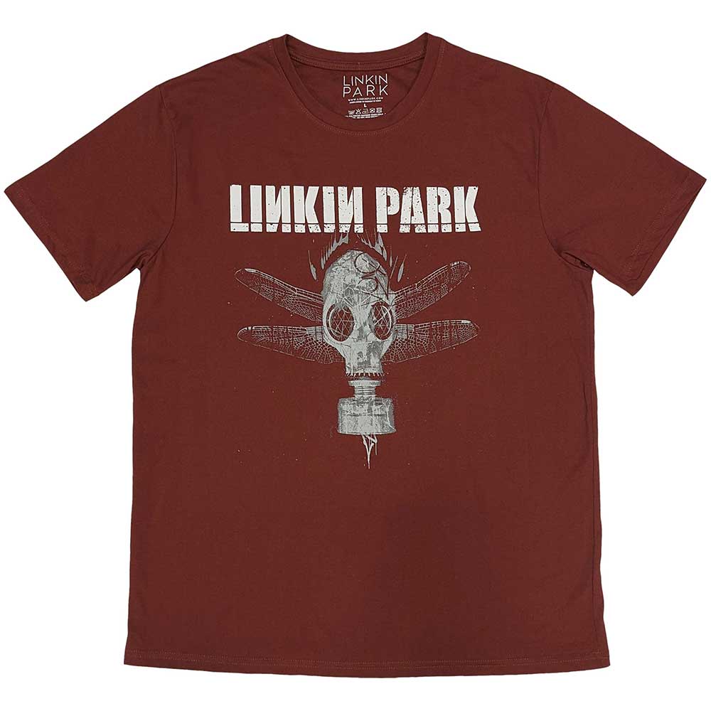 Linkin Park Unisex T-Shirt: Gas Mask (Red)