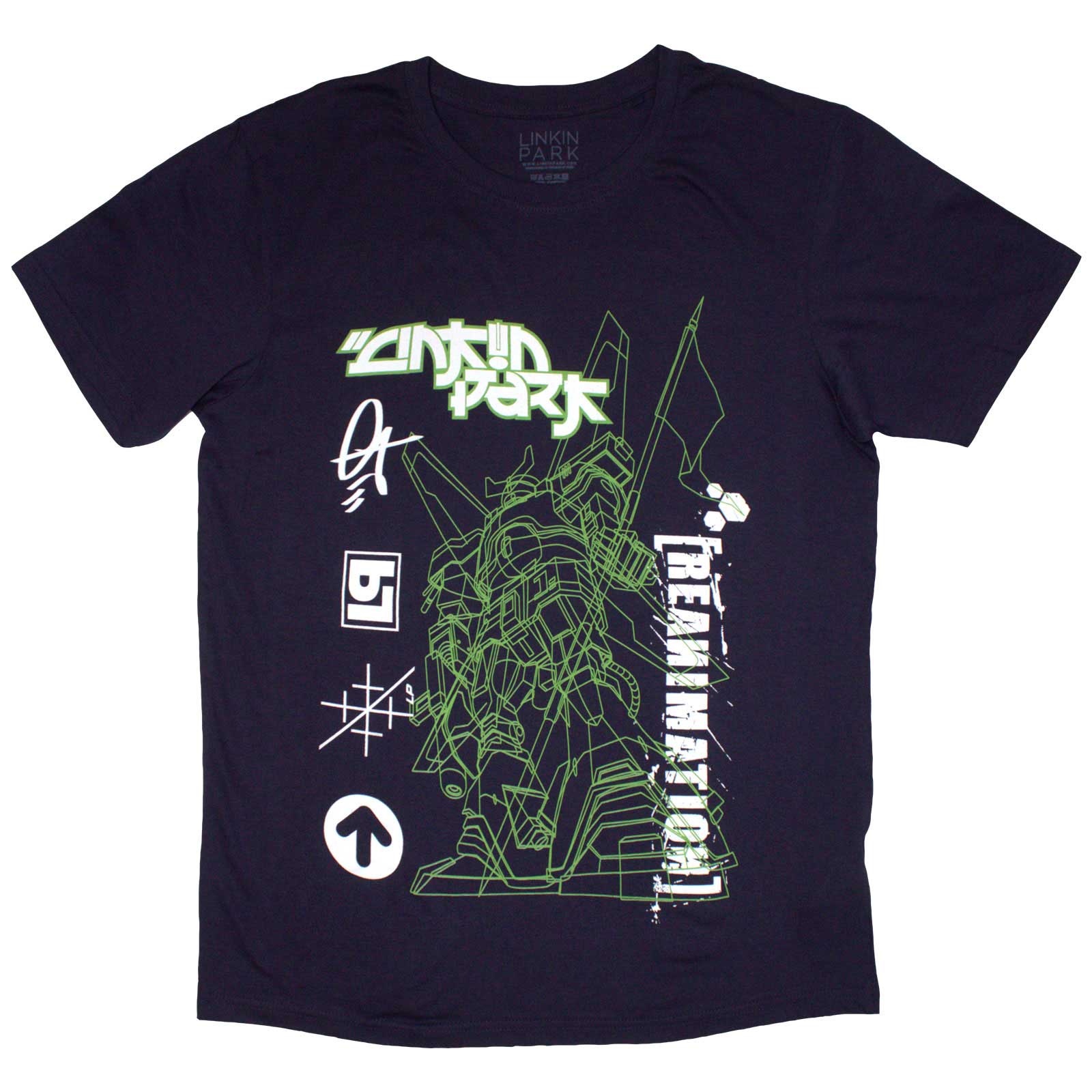 Linkin Park Unisex T-Shirt: Reanimation Robot Sketch (Navy Blue)
