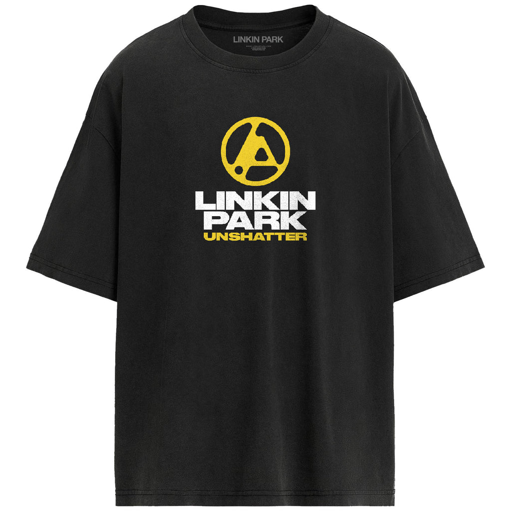 Linkin Park Unisex T-Shirt: Unshatter Tracklist (Black) (Back Print)