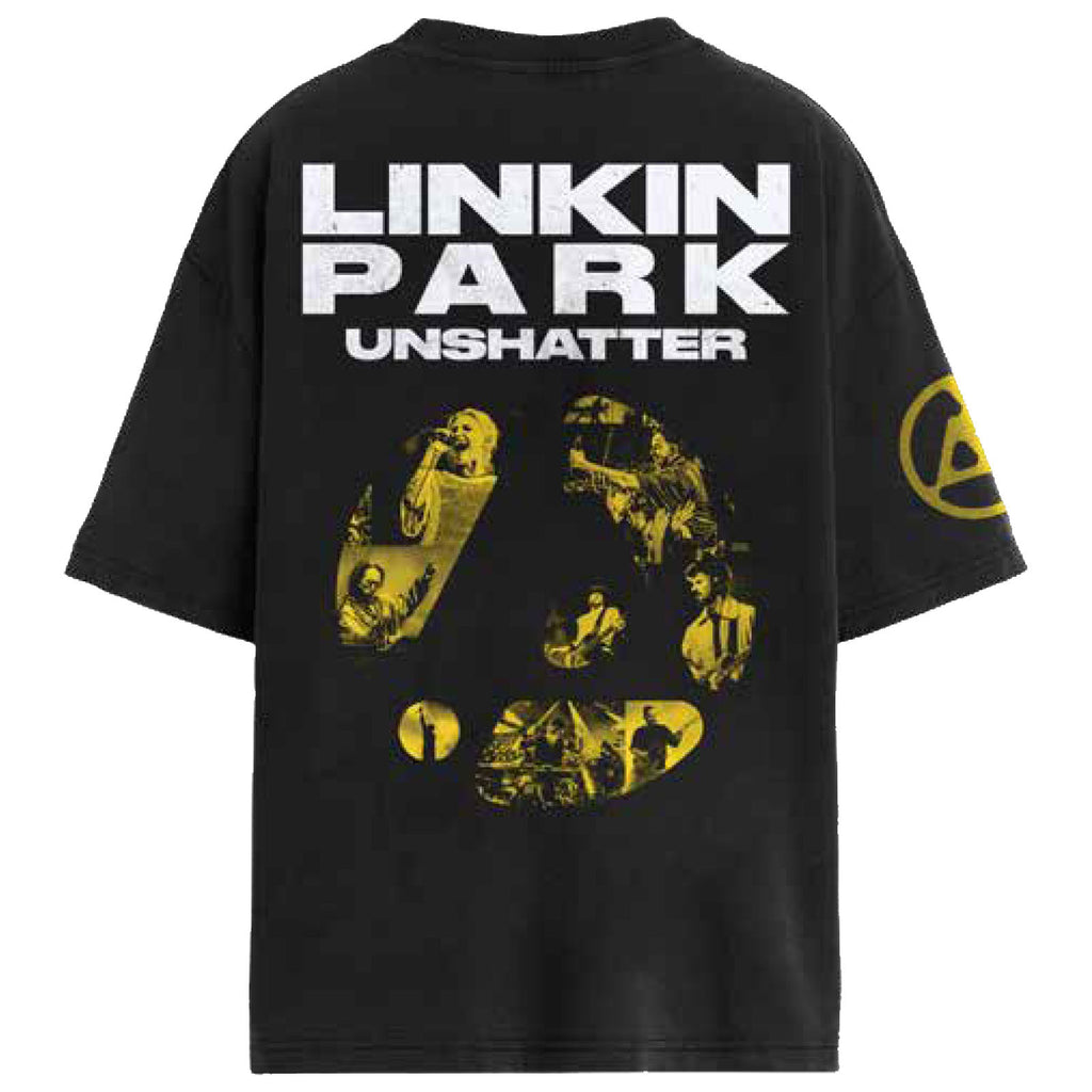 Linkin Park Unisex T-Shirt: Unshatter Pocket (Black) (Back Print)