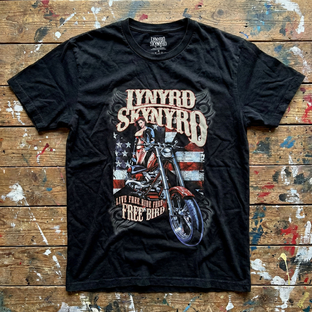 Lynyrd Skynyrd Unisex Premium Carbon T-Shirt: Ride Free (Black)