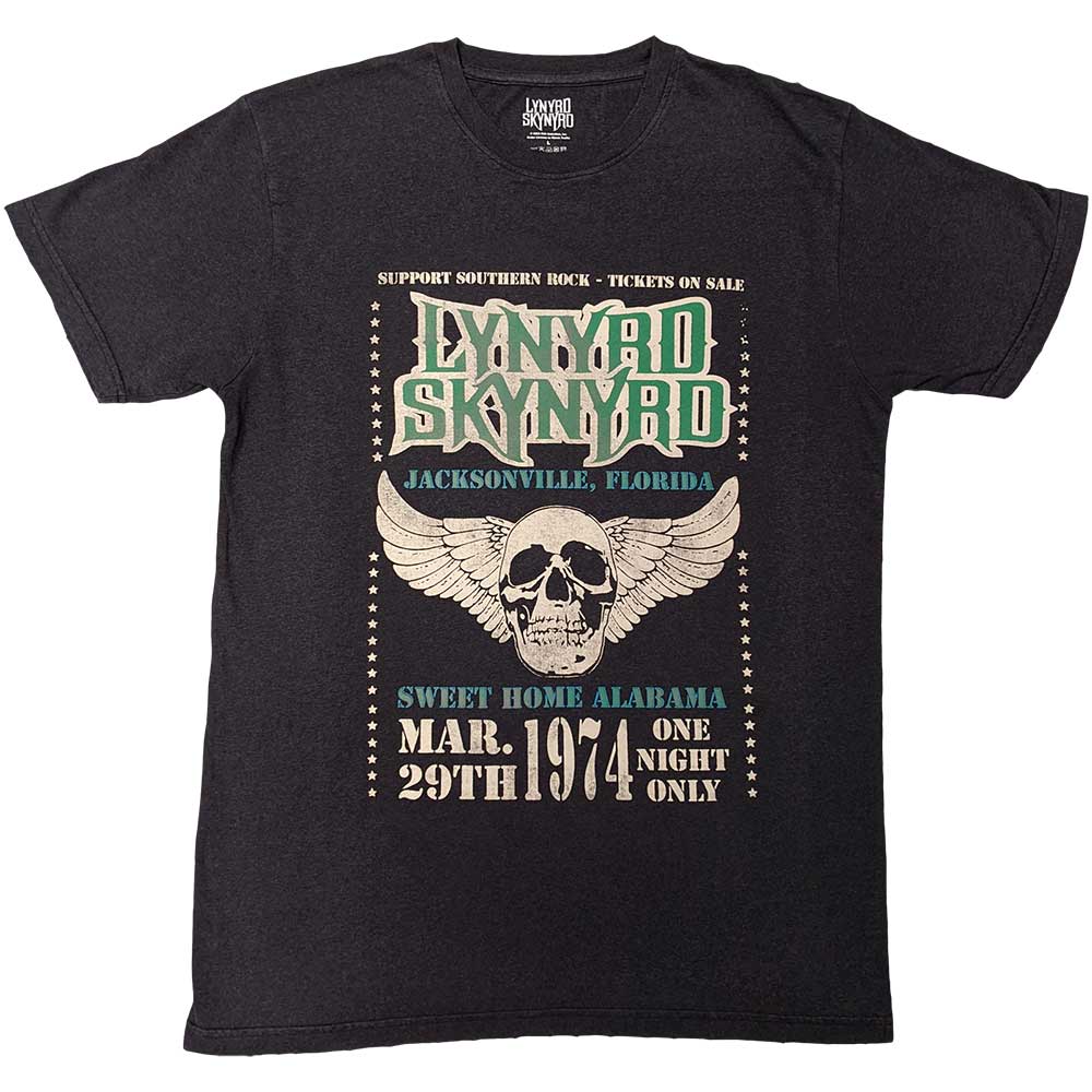 Lynyrd Skynyrd Unisex T-Shirt: Winged Skull (Black)