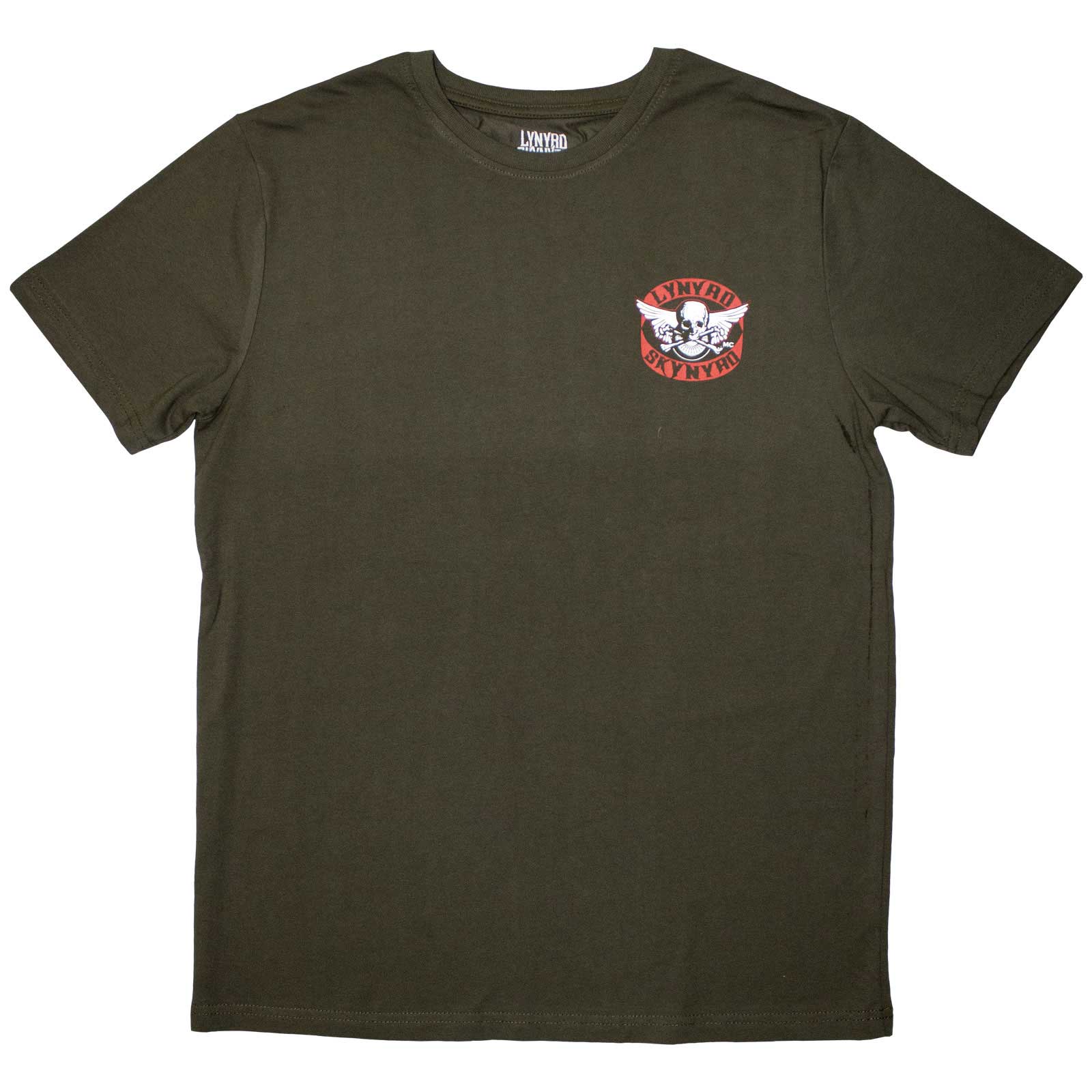 Lynyrd Skynyrd Unisex T-Shirt: Mini Biker Patch Logo (Green)