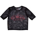 Lil Wayne Ladies Mesh Crop Top: Script Logo (Black)