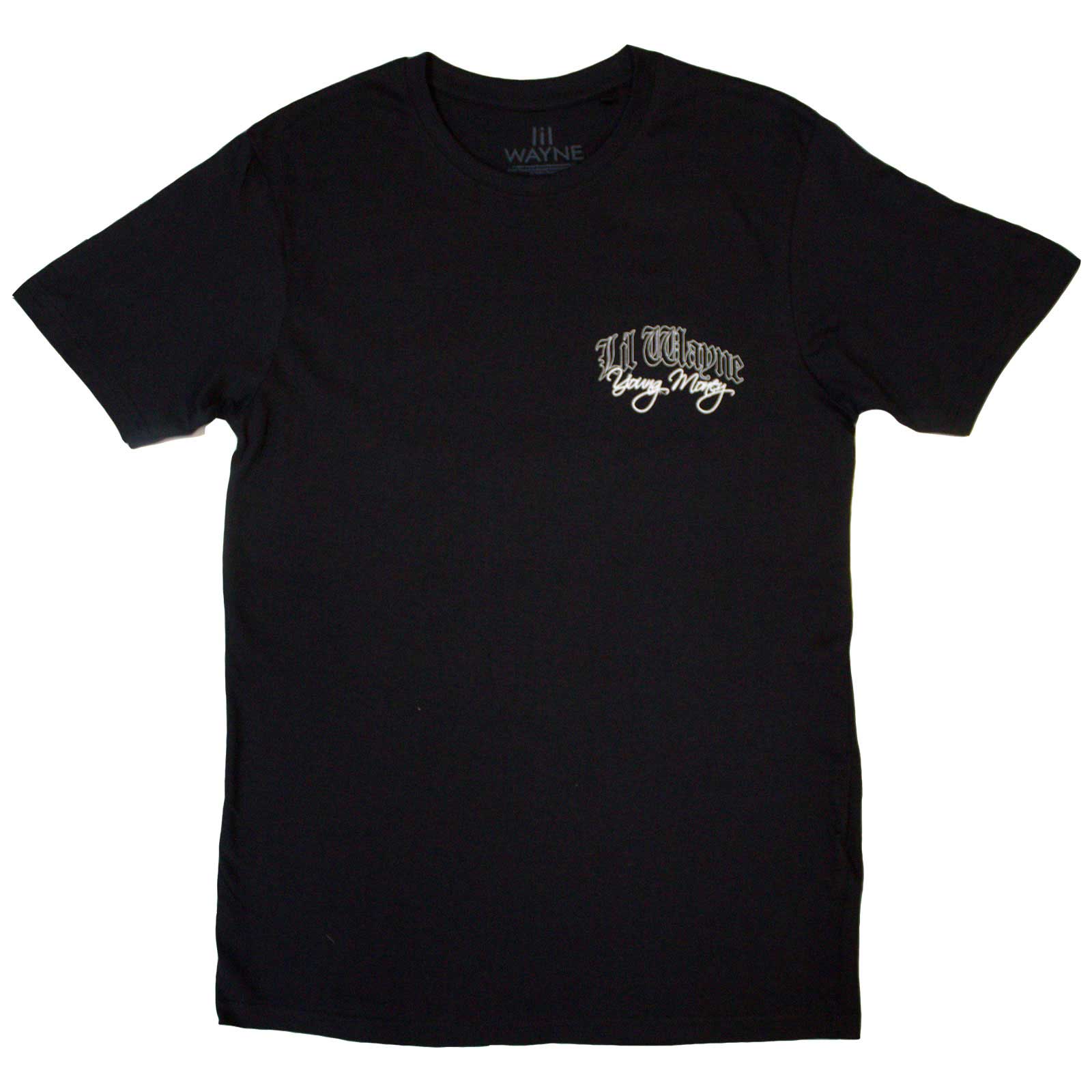 Lil Wayne Unisex T-Shirt: Face Infill (Black) (Back Print)