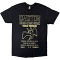Led Zeppelin Unisex T-Shirt: TSRTS World Premier (Black)