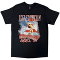Led Zeppelin Unisex T-Shirt: Stars N' Stripes USA '77. (Black)