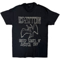 Led Zeppelin Unisex T-Shirt: USA '77. (Black)