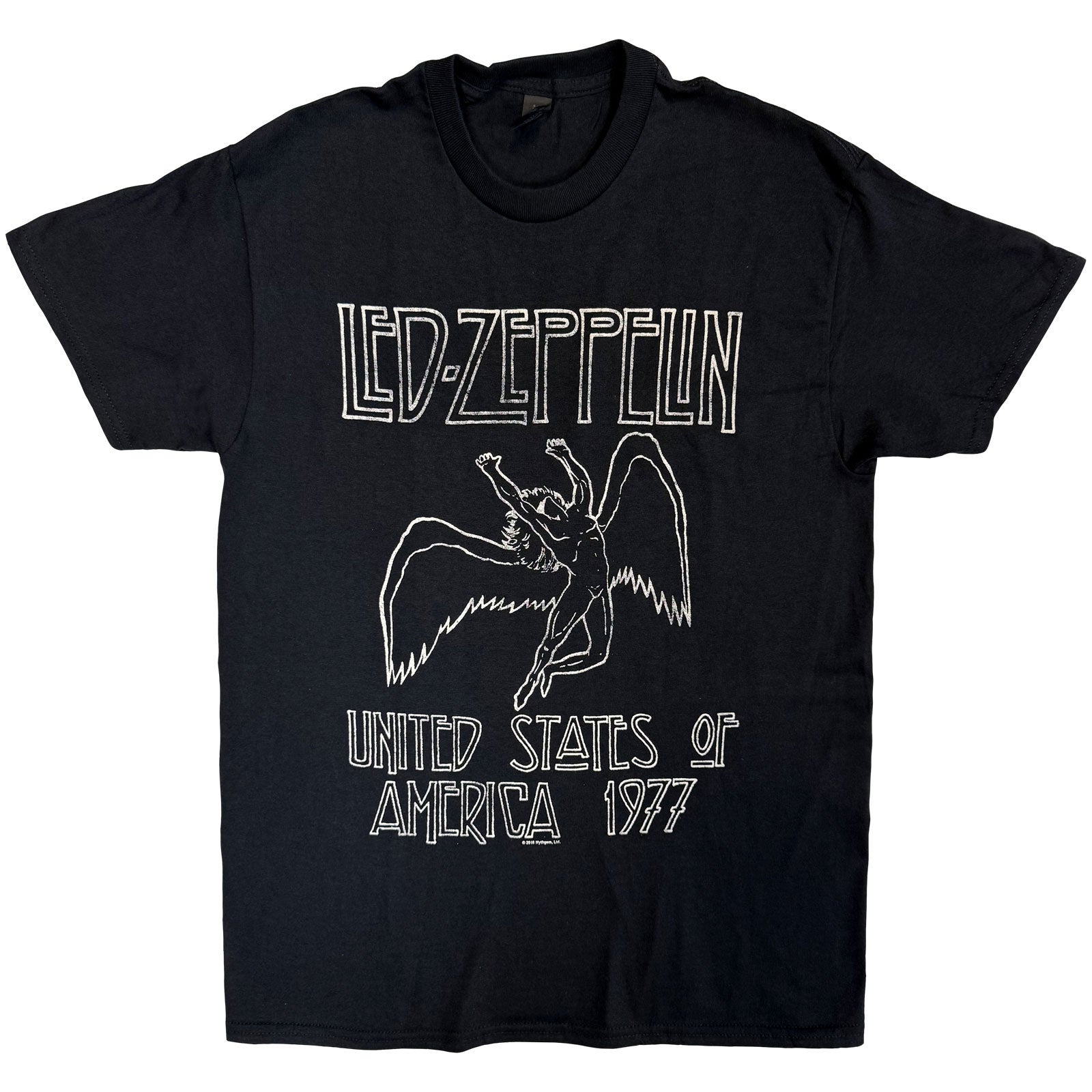 Led Zeppelin Unisex T-Shirt: USA '77. (Black)