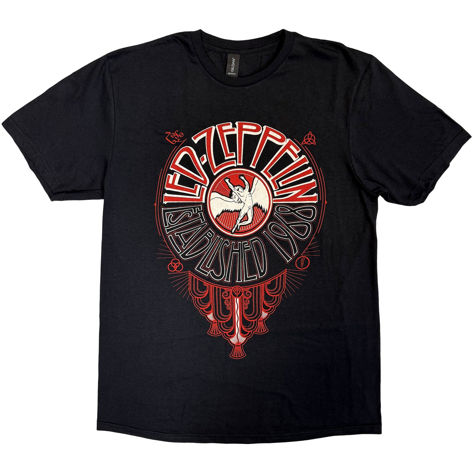 Led Zeppelin Unisex T-Shirt: Deco Circle (Black)