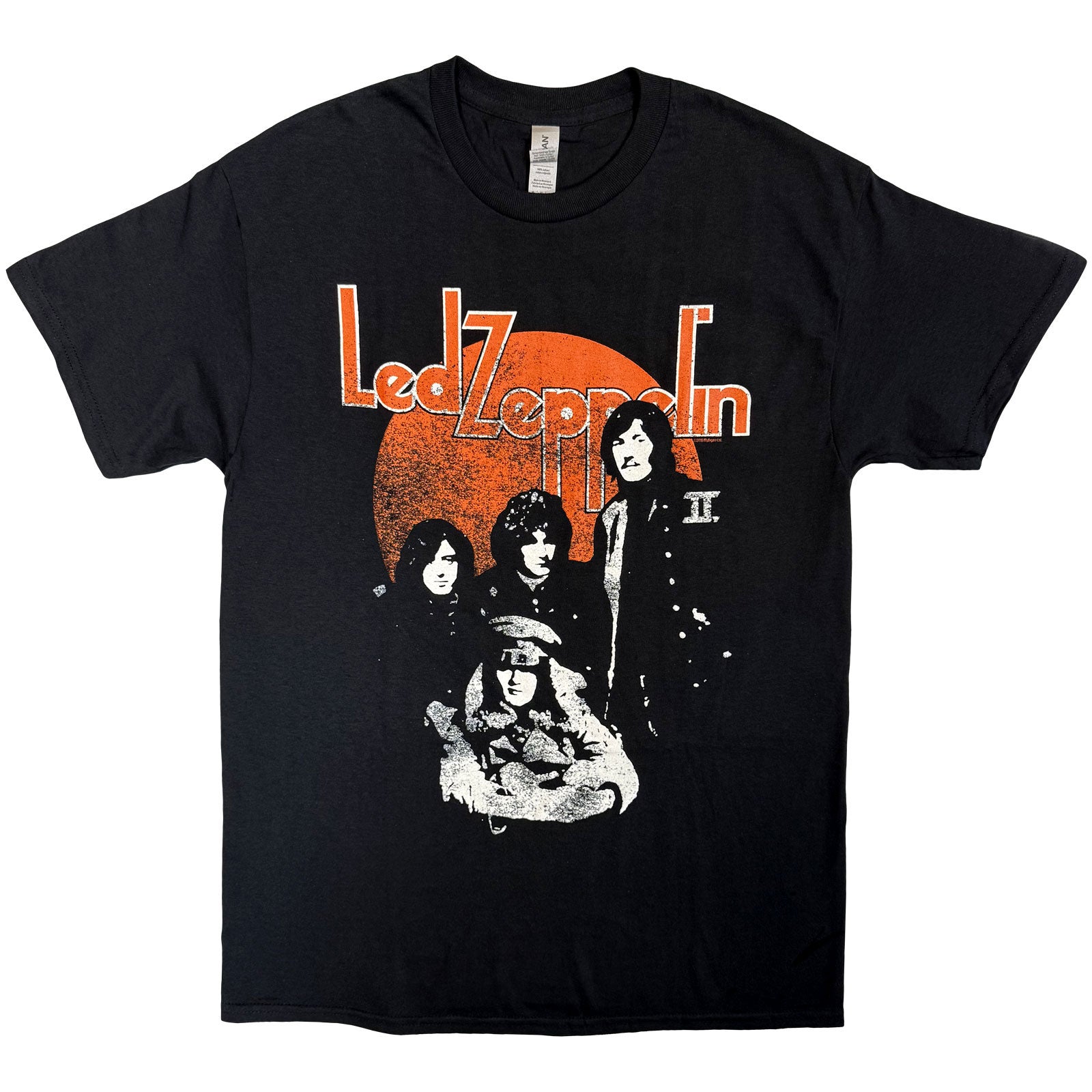 Led Zeppelin Unisex T-Shirt: Orange Circle (Black)