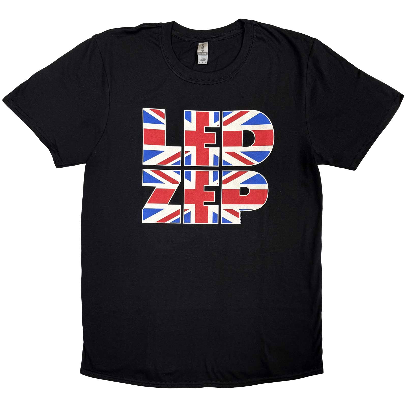 Led Zeppelin Unisex T-Shirt: Union Jack Type (Black)