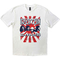 Led Zeppelin Unisex T-Shirt: Japanese Burst (White)