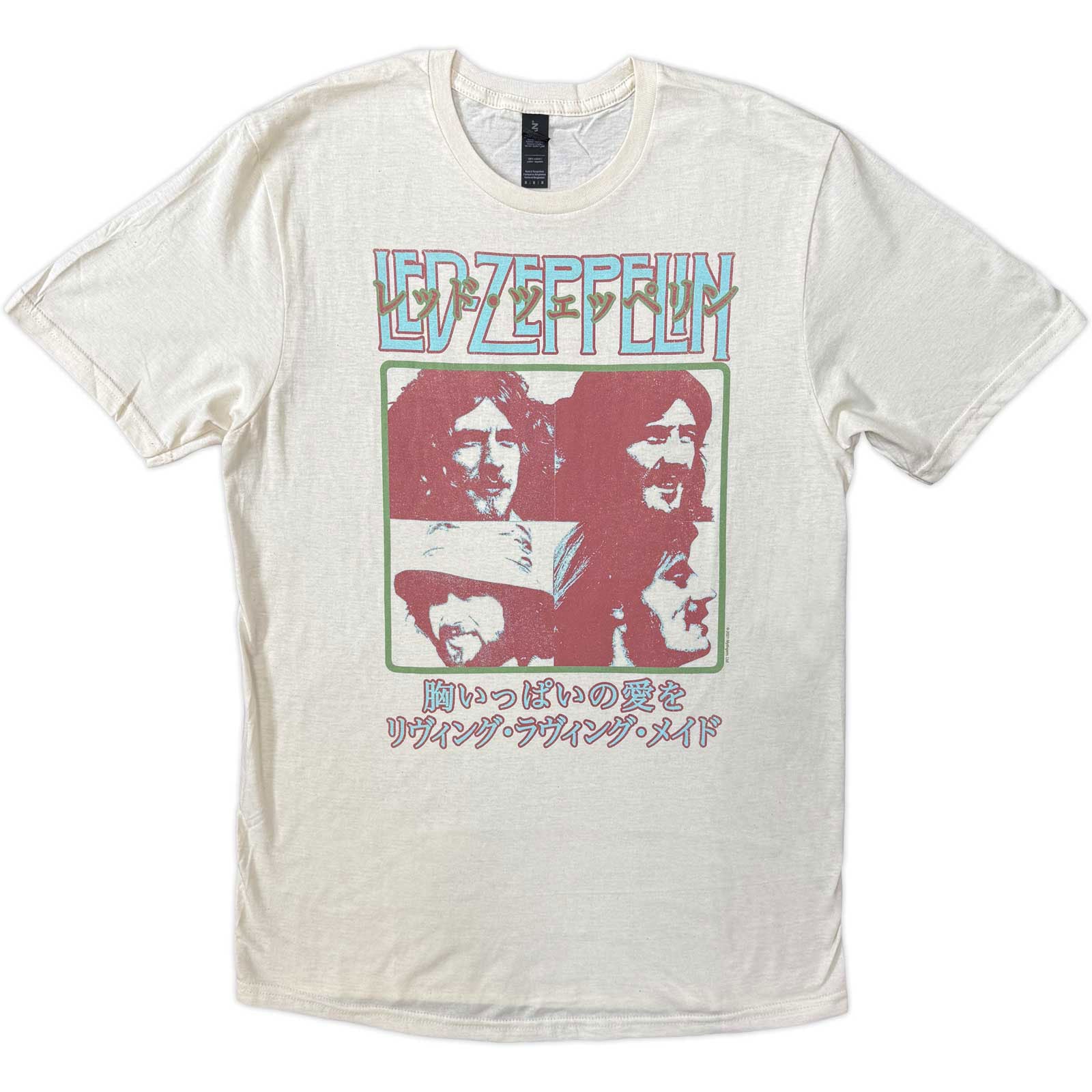 Led Zeppelin Unisex T-Shirt: Japanese Poster (Natural)