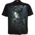 Spiral Unisex T-Shirt: Shadow Raven (Black) (Back Print)
