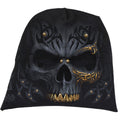 Spiral Unisex Beanie Hat: Black Gold (Black)