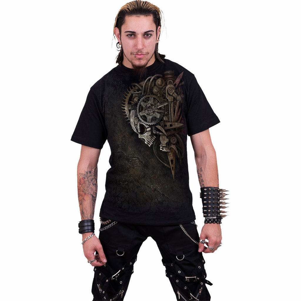 Spiral Unisex T-Shirt: Diesel Punk (Black) (Back Print)