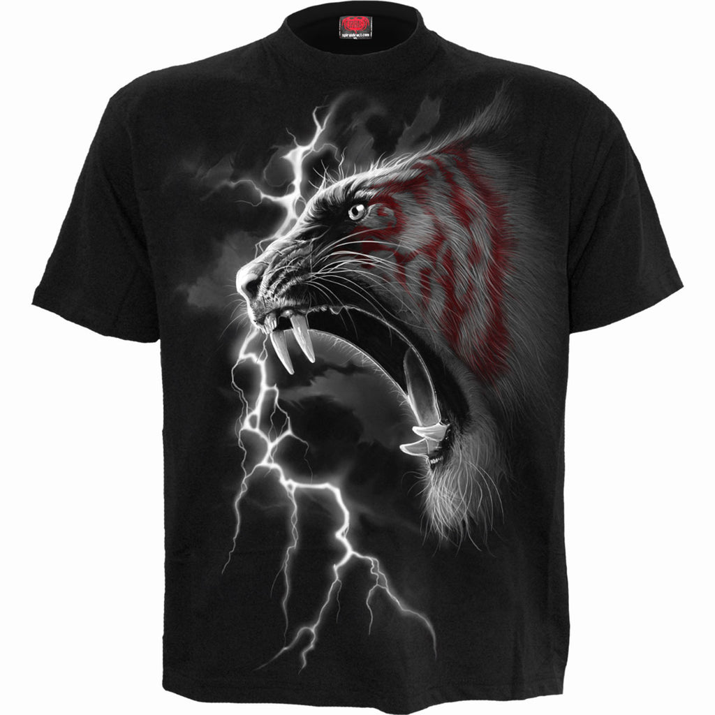 Spiral Unisex T-Shirt: Mark Of The Tiger (Black) (Back Print)