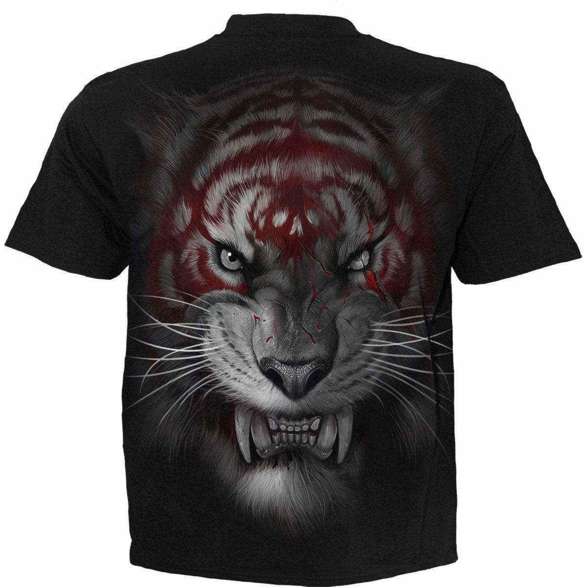 Spiral Unisex T-Shirt: Mark Of The Tiger (Black) (Back Print)