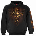 Spiral Unisex Pullover Hoodie: Dripping Gold (Black) (Back & Sleeve Print)