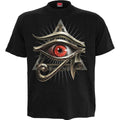 Spiral Unisex T-Shirt: Evil Eye (Black) (Back Print)