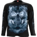 Spiral Unisex Long Sleeve T-Shirt: Grave Skies (Black) (Back & Sleeve Print)
