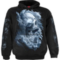 Spiral Unisex Pullover Hoodie: Grave Skies (Black) (Back & Sleeve Print)