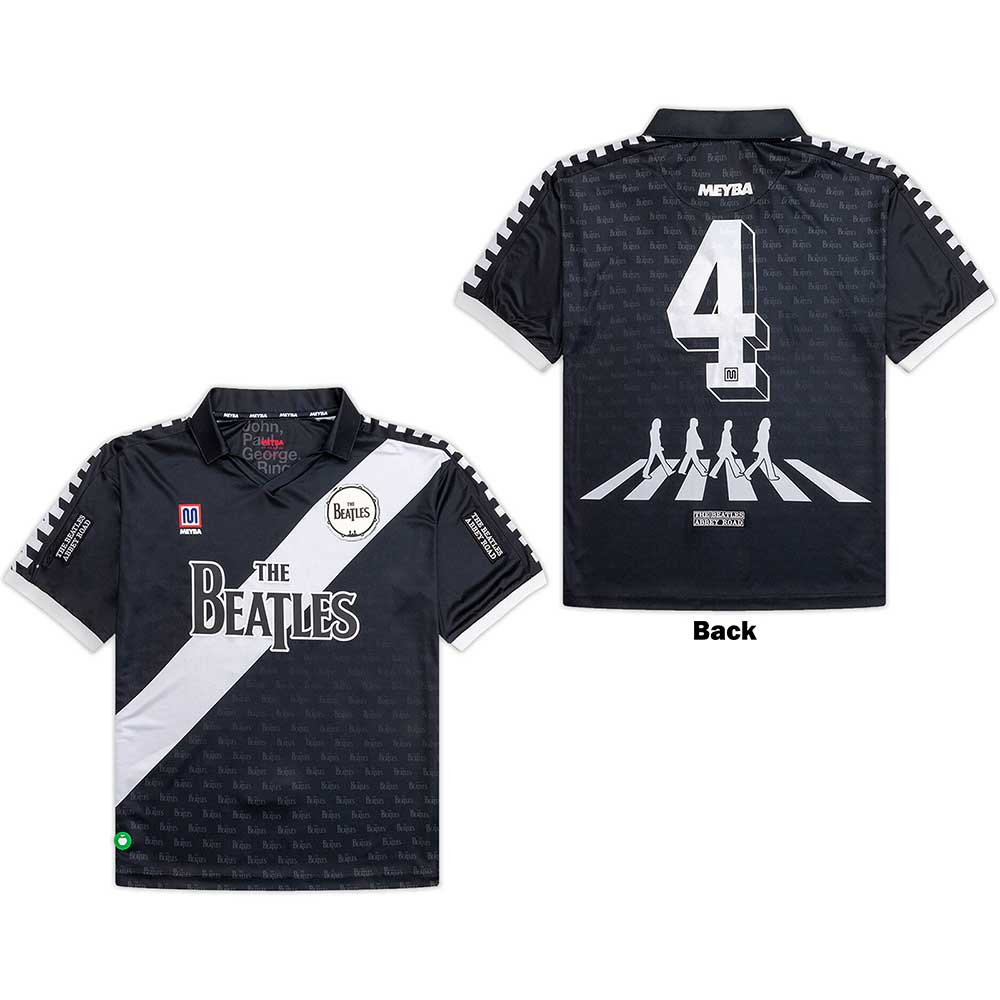 The Beatles Unisex Jersey T-Shirt: Meyba Sash (Black)