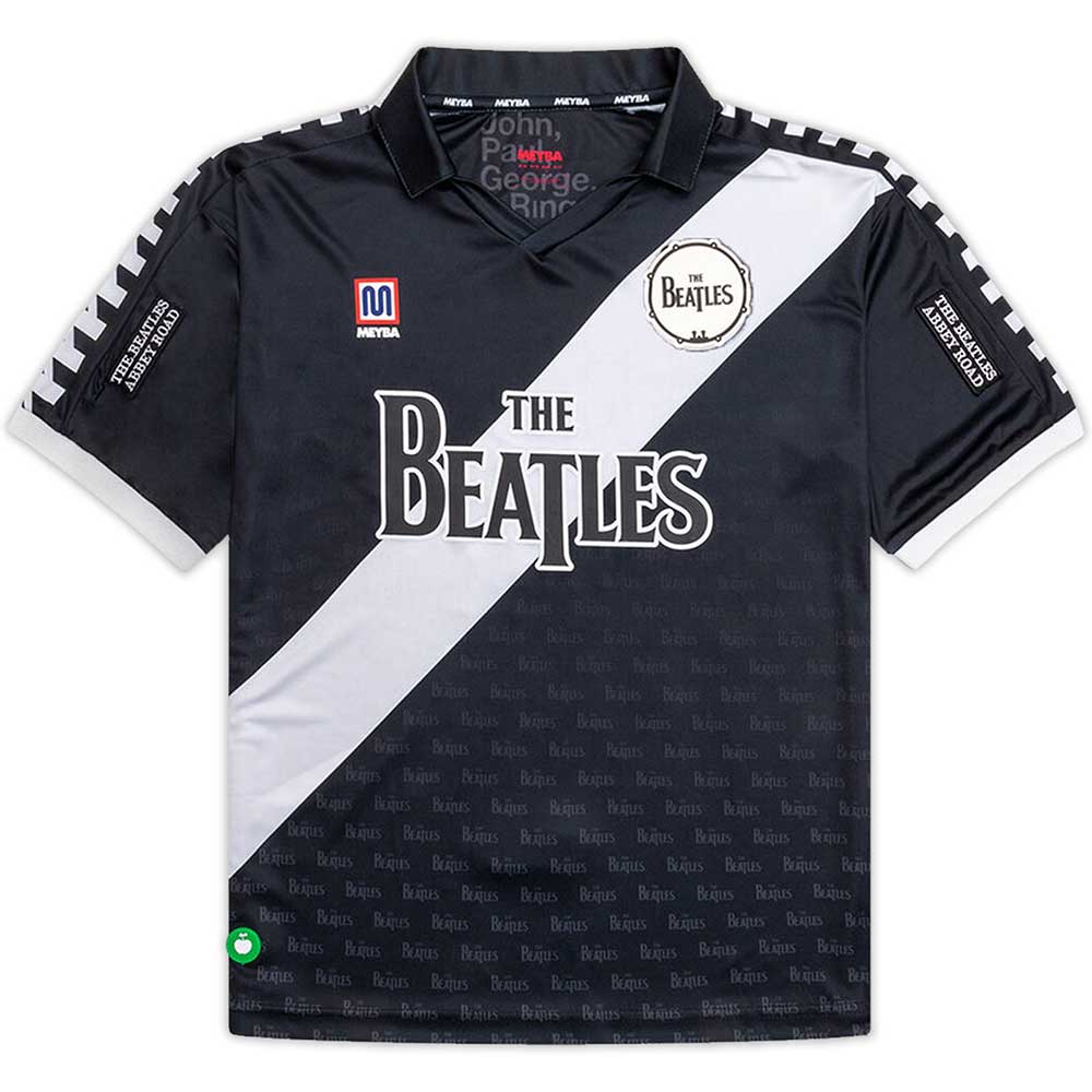 The Beatles Unisex Jersey T-Shirt: Meyba Sash (Black)