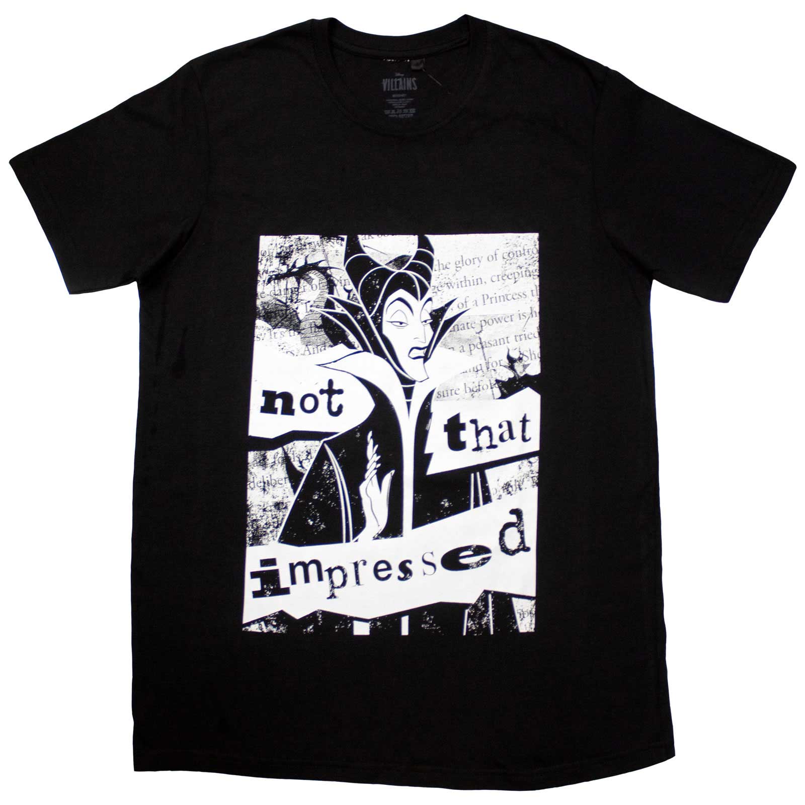 Disney Unisex T-Shirt: Maleficent Not That Impressed (Black)