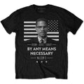 Malcolm X Unisex T-Shirt: By Any Means Necessary (Black)