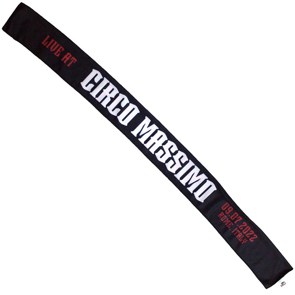 Maneskin Unisex Head Tie: Live At Circo Massimo 2022 (Black) (Back Print & Ex-Tour)
