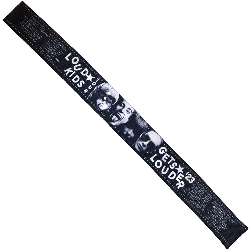 Maneskin Unisex Head Tie: Loud Kids European Tour '23 (Black) (Back Print & Ex-Tour)