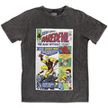 Marvel Comics Unisex Stone Wash T-Shirt: Here Comes Daredevil Comic (Charcoal Grey)