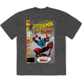 Marvel Comics Unisex Stone Wash T-Shirt: Web Of Spider-Man (Charcoal Grey)