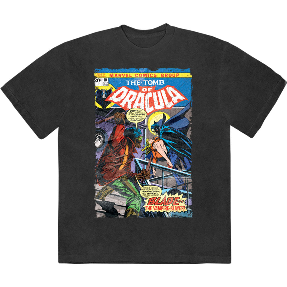 Marvel Comics Unisex Stone Wash T-Shirt: Tomb Of Dracula (Black)